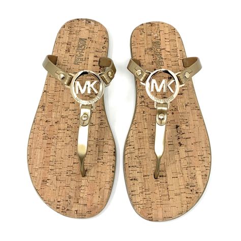 michael michael kors mk charm jelly cork sandal|michael kors mk charm jelly flat cork bottom sandals .